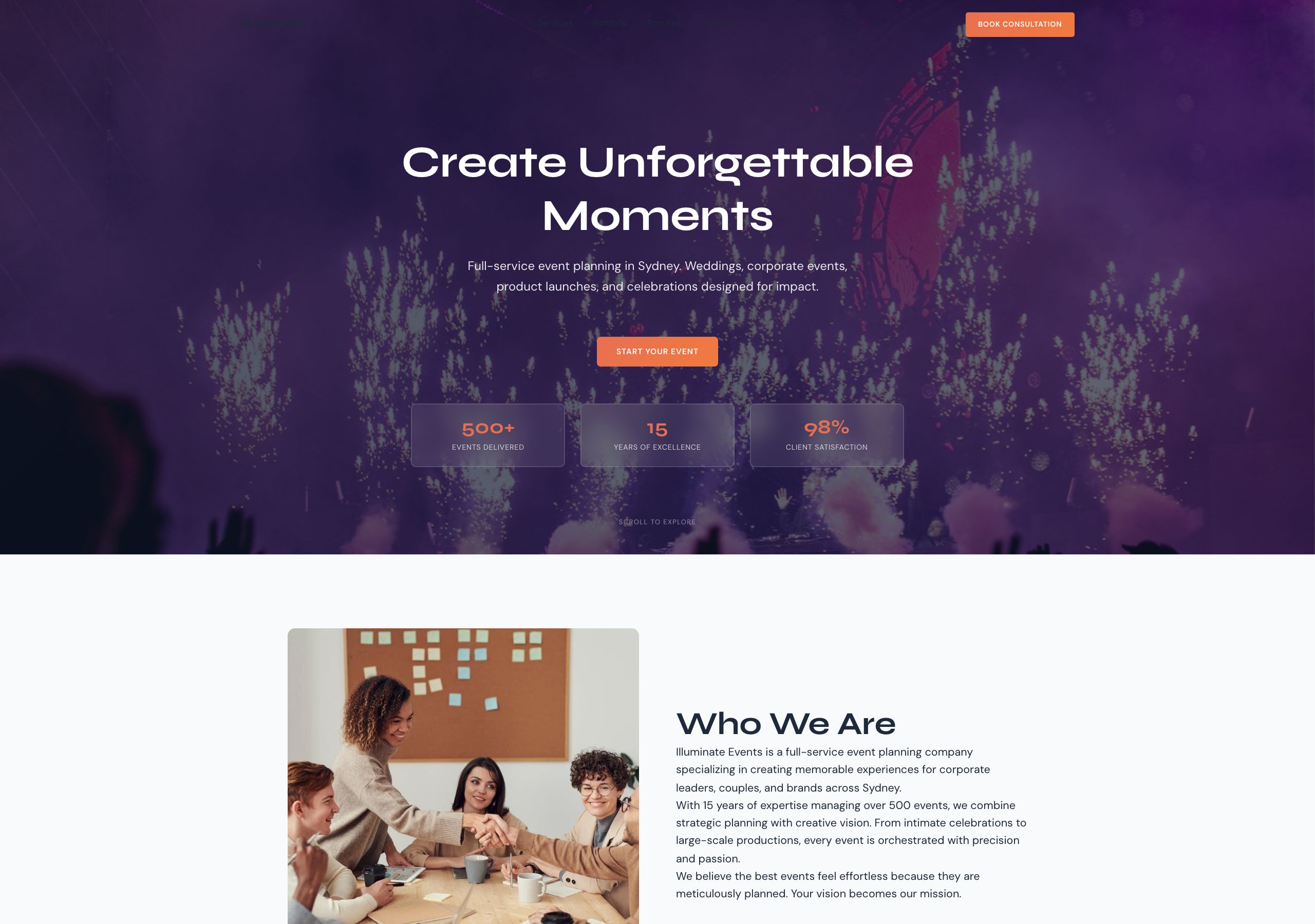 Illuminate Events — Event Planner