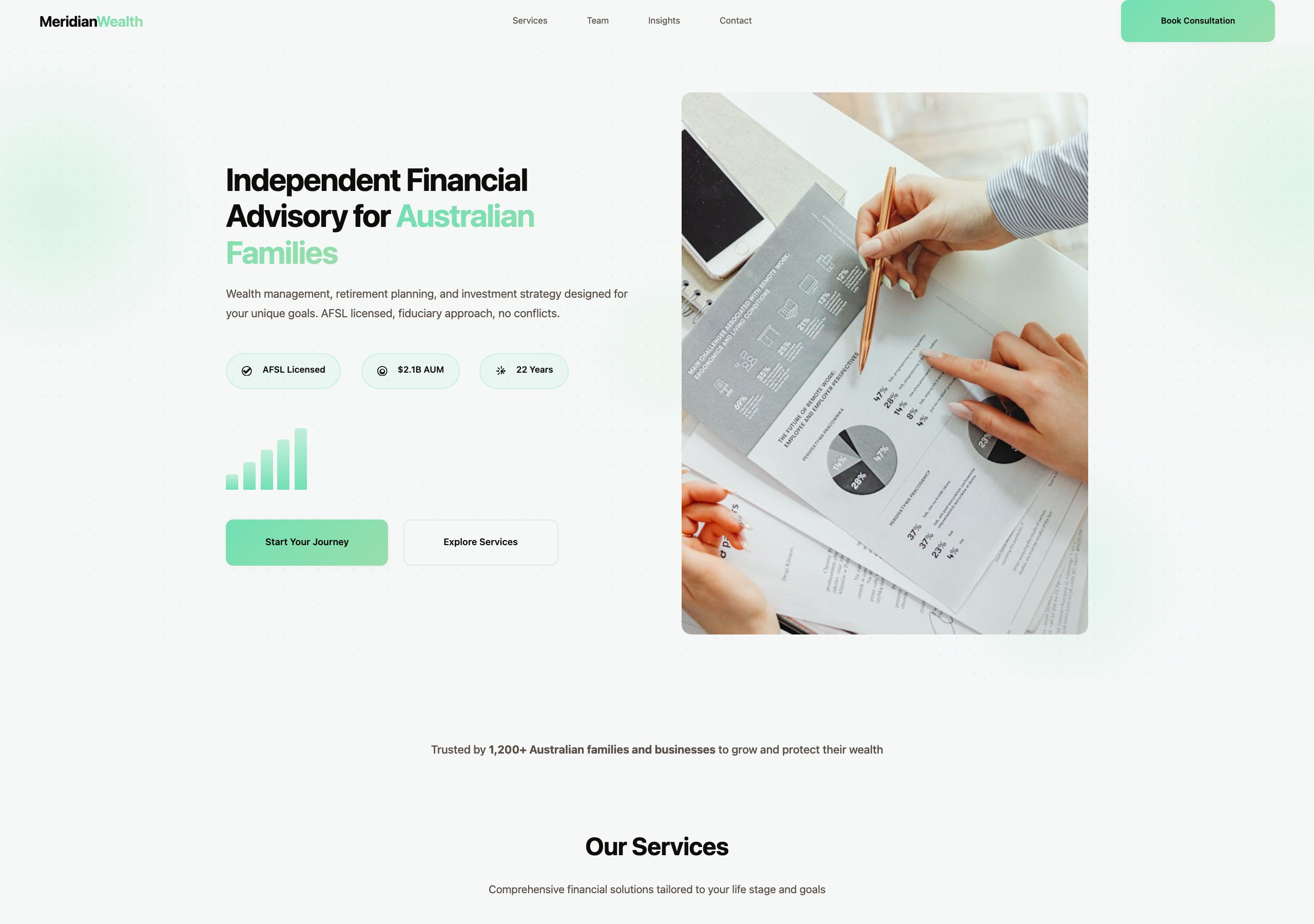 Meridian Wealth — Financial Advisor